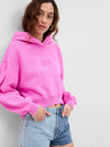 Chic Pink Crop Hoodie